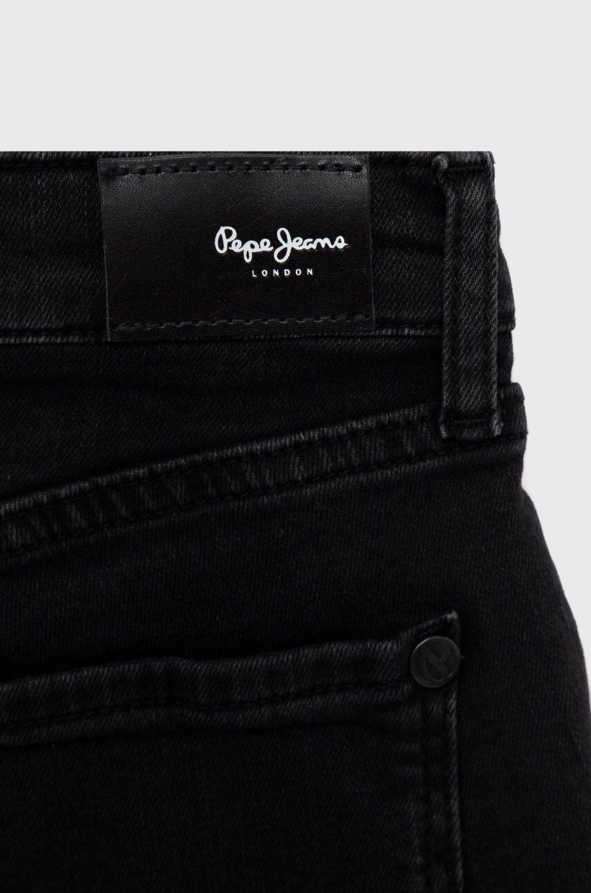 Pepe Jeans Dětské riflové kraťasy černá barva hladké nastavitelný pas - Pepit.cz