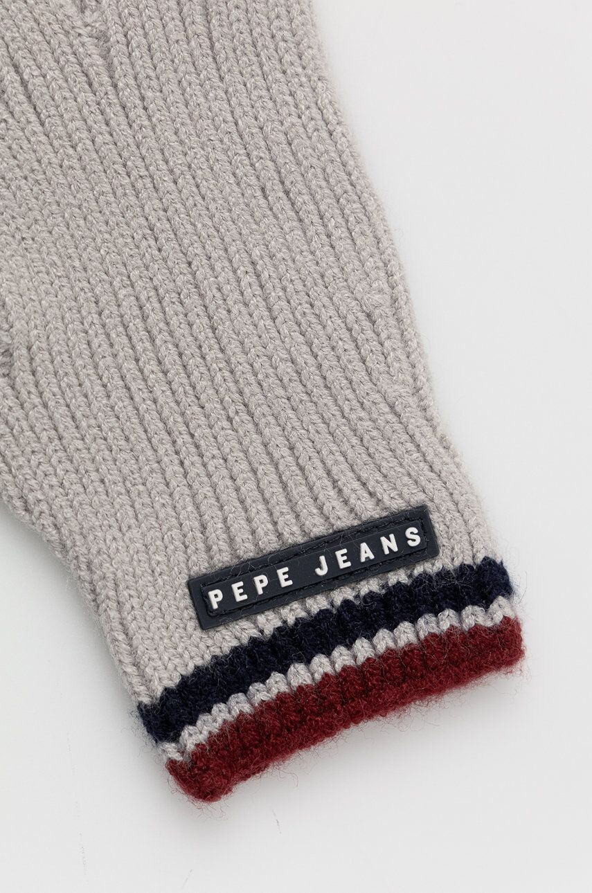 Pepe Jeans Dětské rukavice šedá barva - Pepit.cz