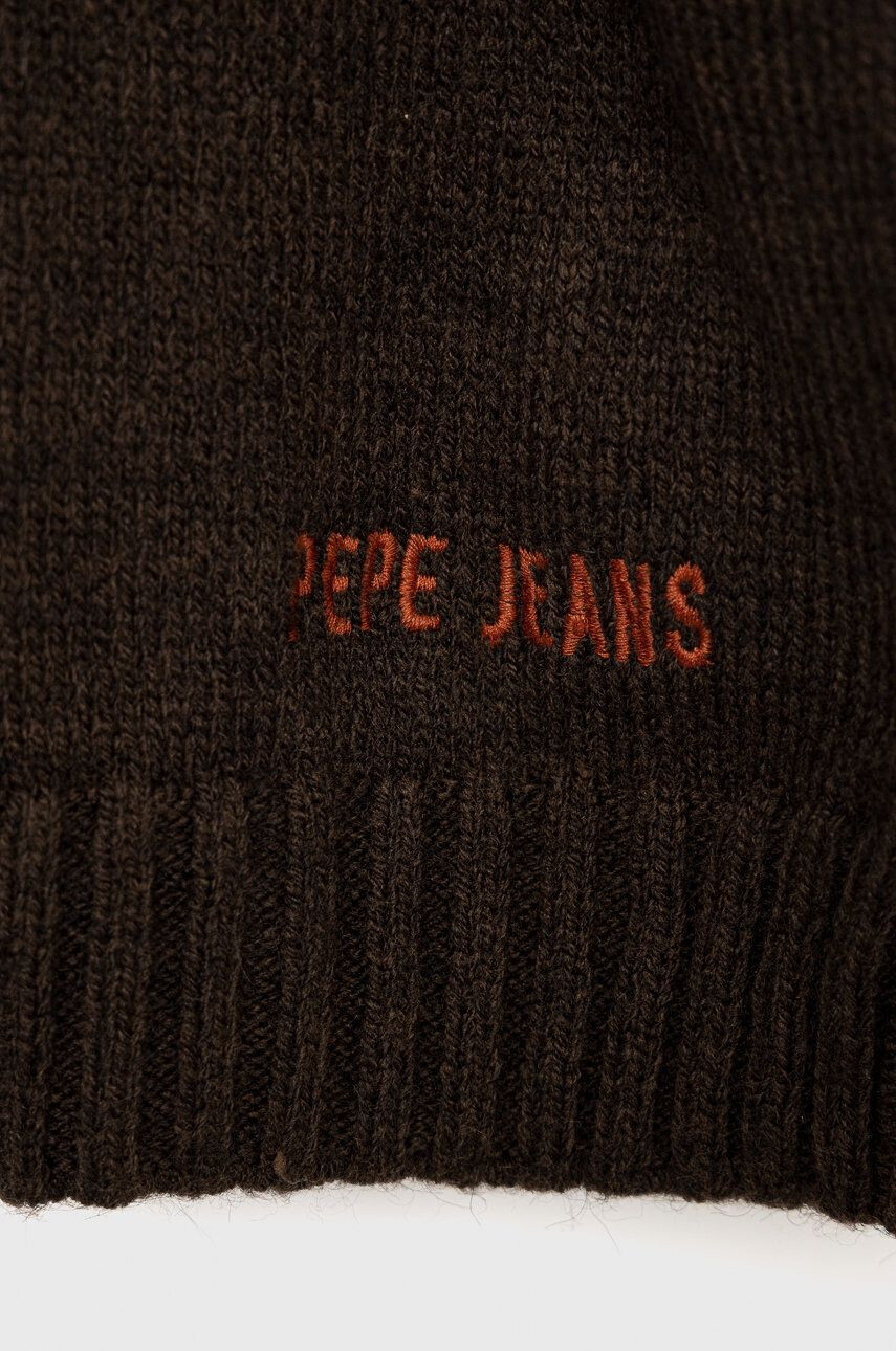 Pepe Jeans Dětský svetr Lennon hnědá barva hřejivý - Pepit.cz