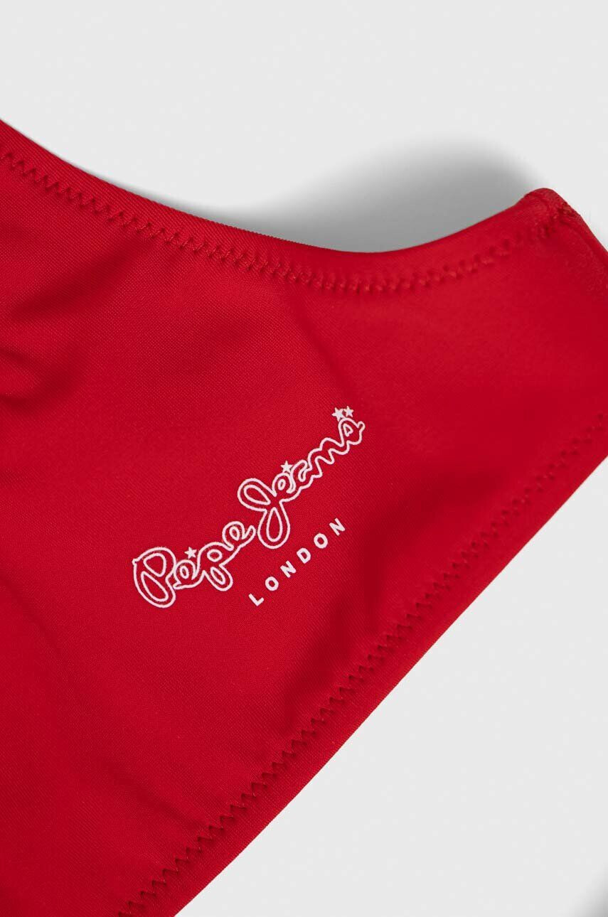 Pepe Jeans Dvoudílné dětské plavky Mauricia červená barva - Pepit.cz