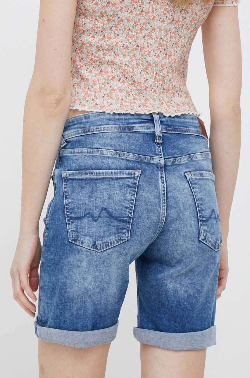 Pepe Jeans Džínové šortky dámské hladké medium waist - Pepit.cz