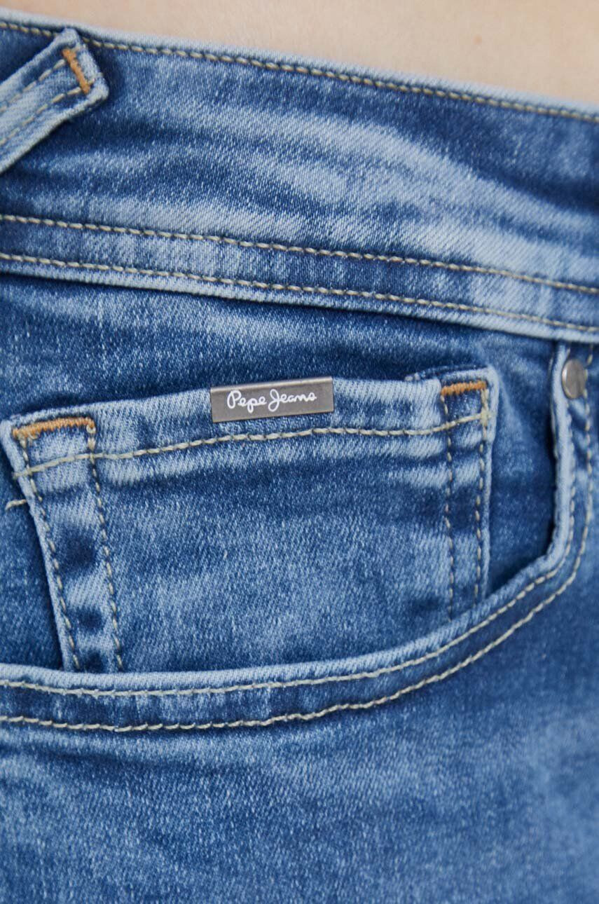 Pepe Jeans Džínové šortky dámské hladké medium waist - Pepit.cz