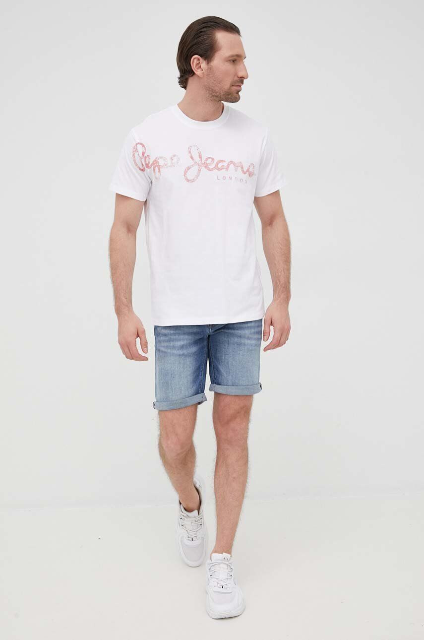 Pepe Jeans Džínové šortky Hatch Short pánské tmavomodrá barva - Pepit.cz