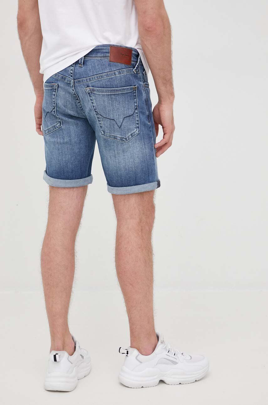 Pepe Jeans Džínové šortky Hatch Short pánské tmavomodrá barva - Pepit.cz