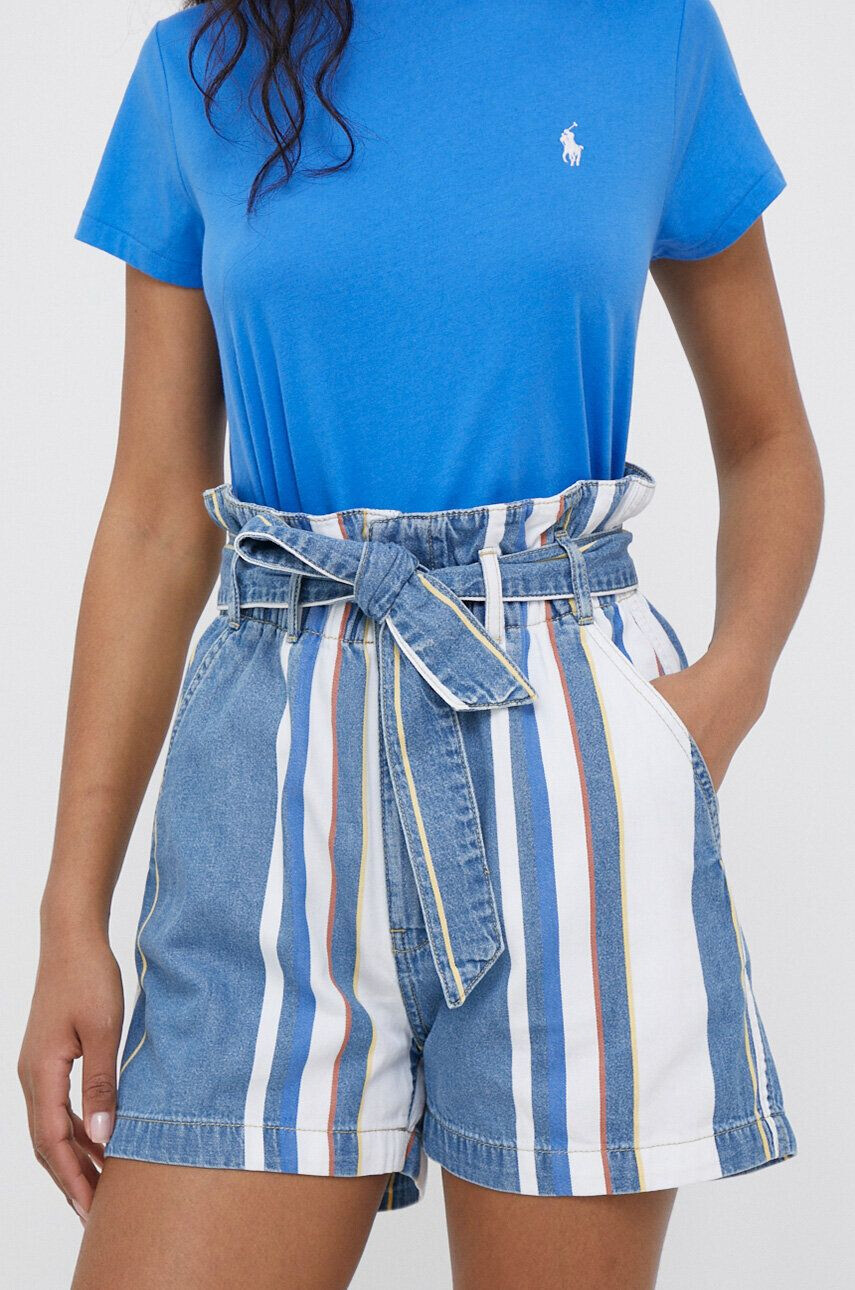 Pepe Jeans Džínové šortky Phoebe Retro dámské vzorované high waist - Pepit.cz