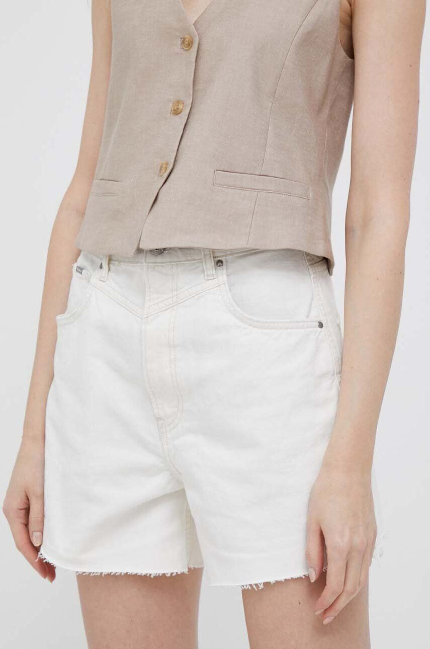 Pepe Jeans Džínové šortky Rachel dámské hladké high waist - Pepit.cz