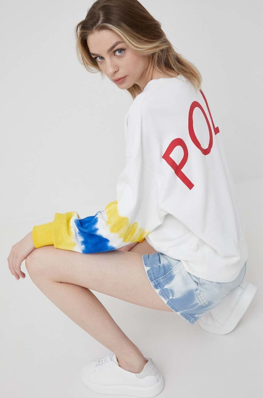 Pepe Jeans Džínové šortky Rachel Short Tie Dye dámské vzorované high waist - Pepit.cz