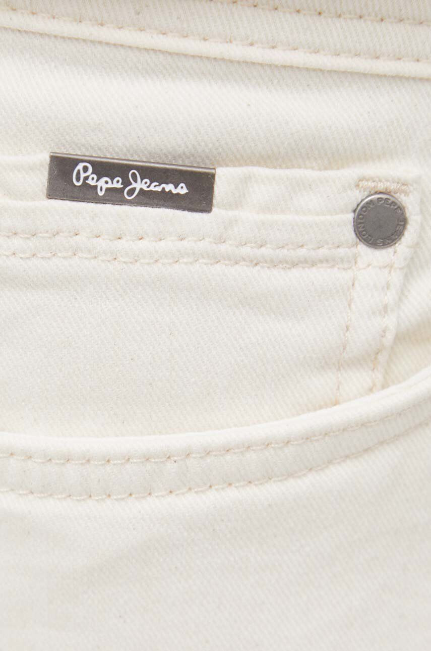 Pepe Jeans Džínové šortky Stanley Short pánské béžová barva - Pepit.cz