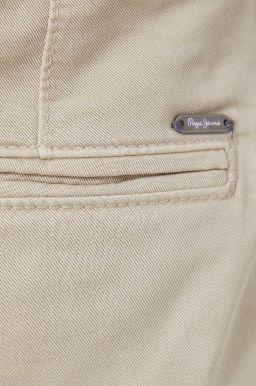 Pepe Jeans Kalhoty dámské béžová barva jogger medium waist - Pepit.cz