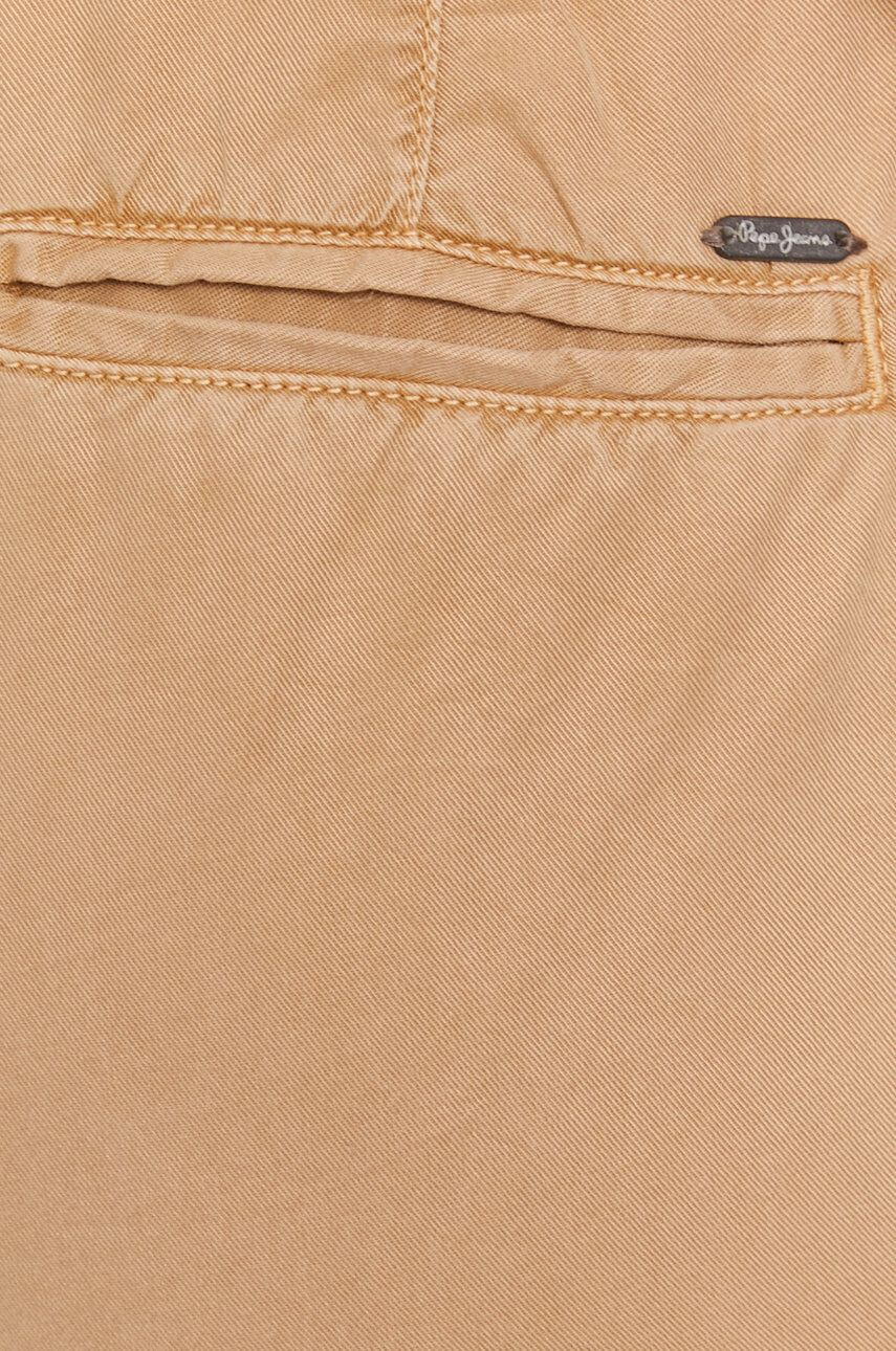 Pepe Jeans Kalhoty Dash dámské hnědá barva jednoduché medium waist - Pepit.cz