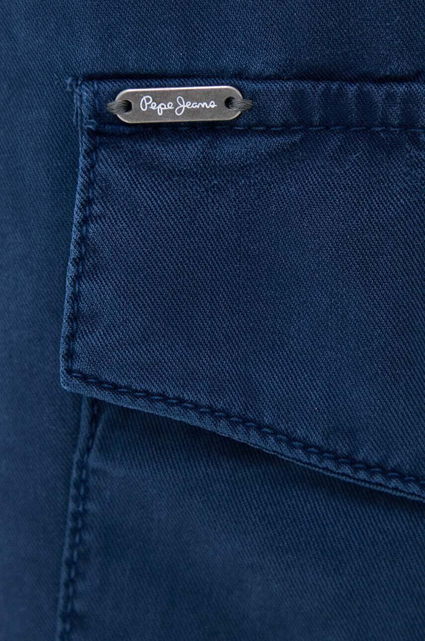 Pepe Jeans Kalhoty Jynx dámské tmavomodrá barva kapsáče high waist - Pepit.cz