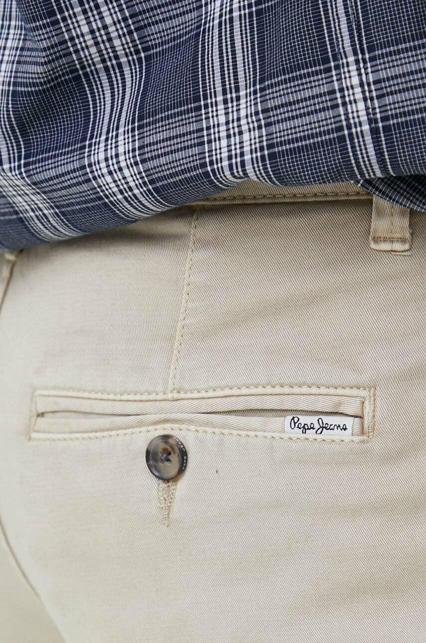 Pepe Jeans Kalhoty Sloane pánské béžová barva jednoduché - Pepit.cz