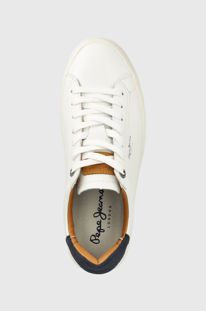 Pepe Jeans Kožené sneakers boty YOGI bílá barva PMS30930 - Pepit.cz