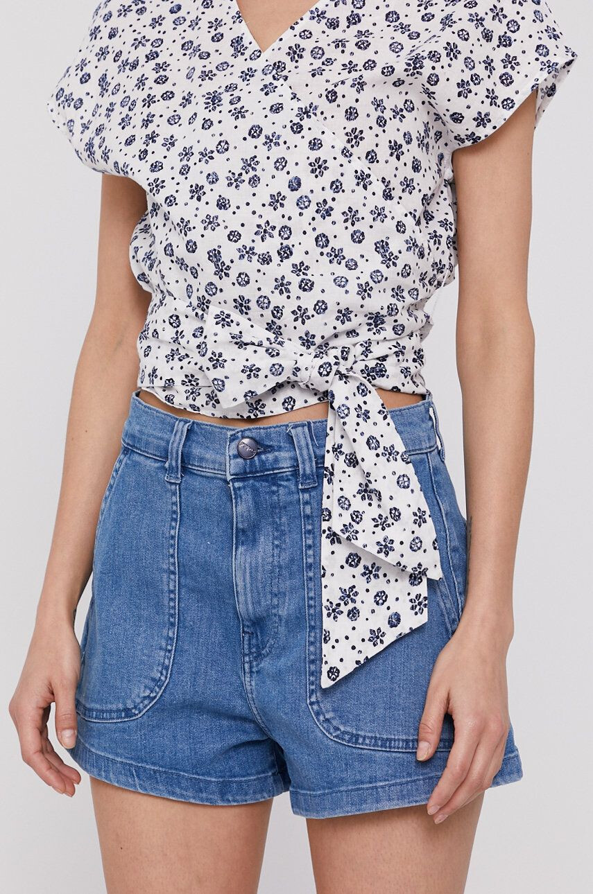 Pepe Jeans Kraťasy ADELINE dámské hladké high waist - Pepit.cz