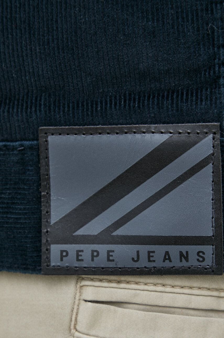 Pepe Jeans Manšestrová bunda tmavomodrá barva přechodná - Pepit.cz