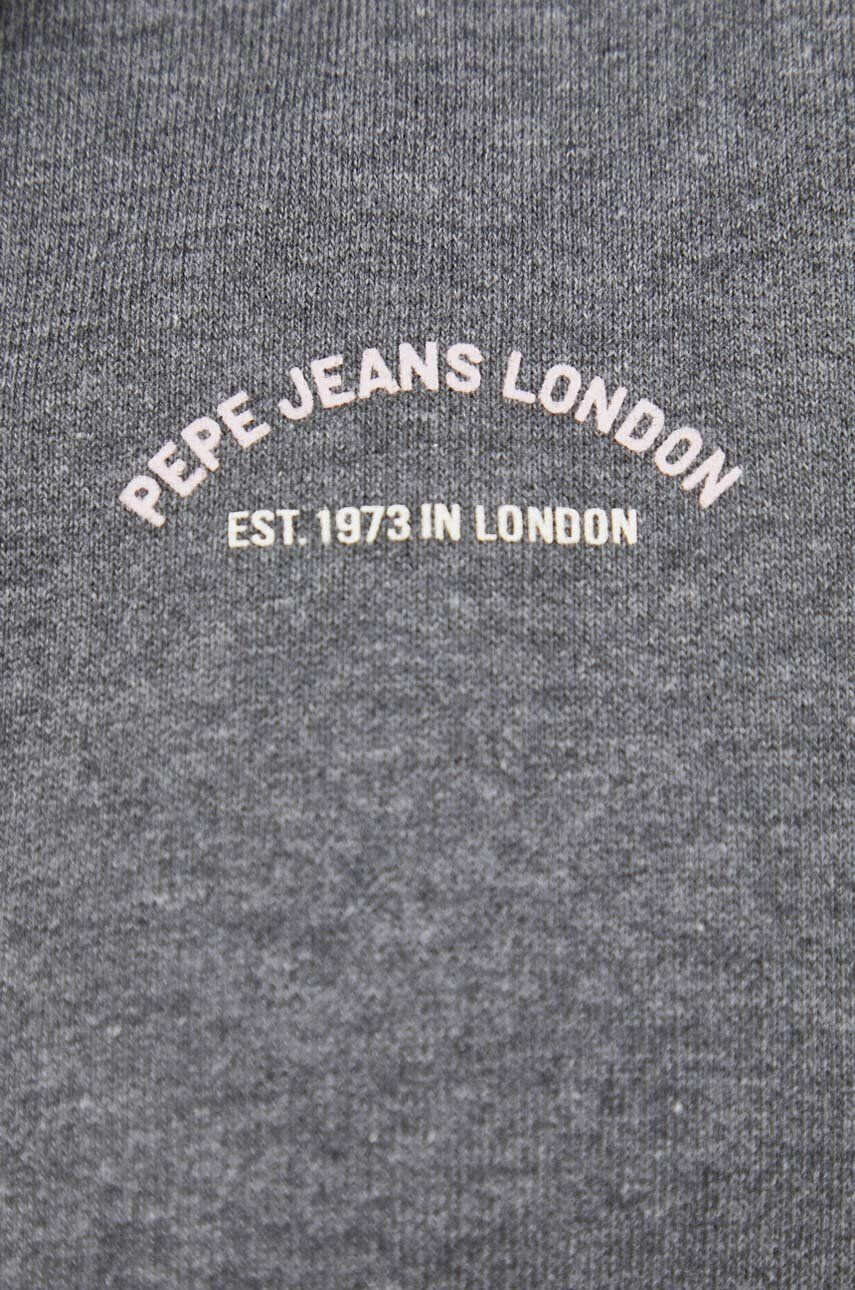 Pepe Jeans Mikina Mehmet pánská šedá barva s kapucí s potiskem - Pepit.cz