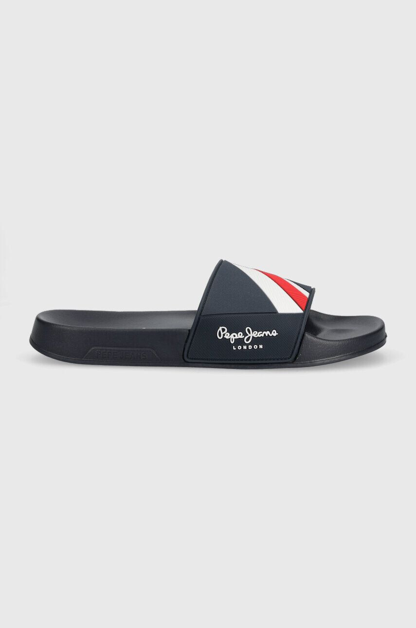 Pepe Jeans Pantofle SLIDER pánské tmavomodrá barva PMS70125 - Pepit.cz