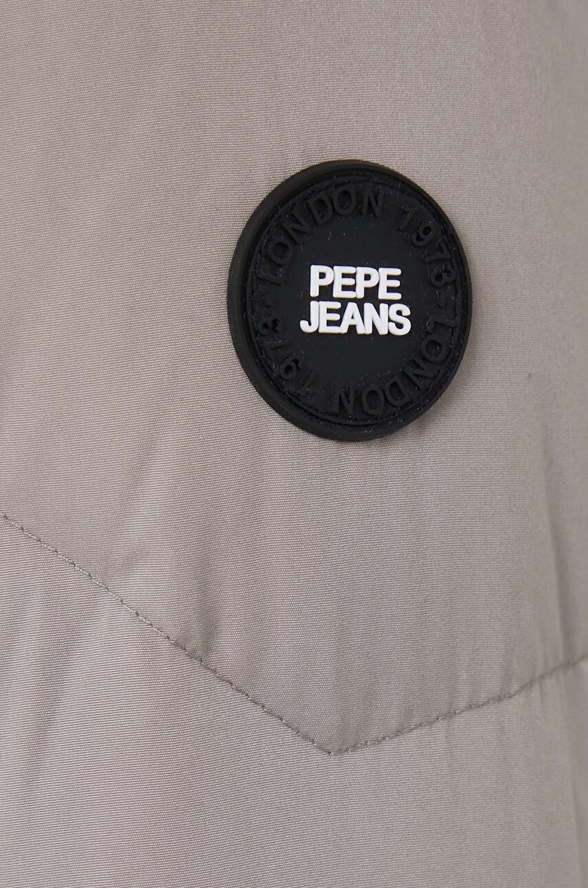 Pepe Jeans Péřová bunda Alisa dámská šedá barva zimní - Pepit.cz