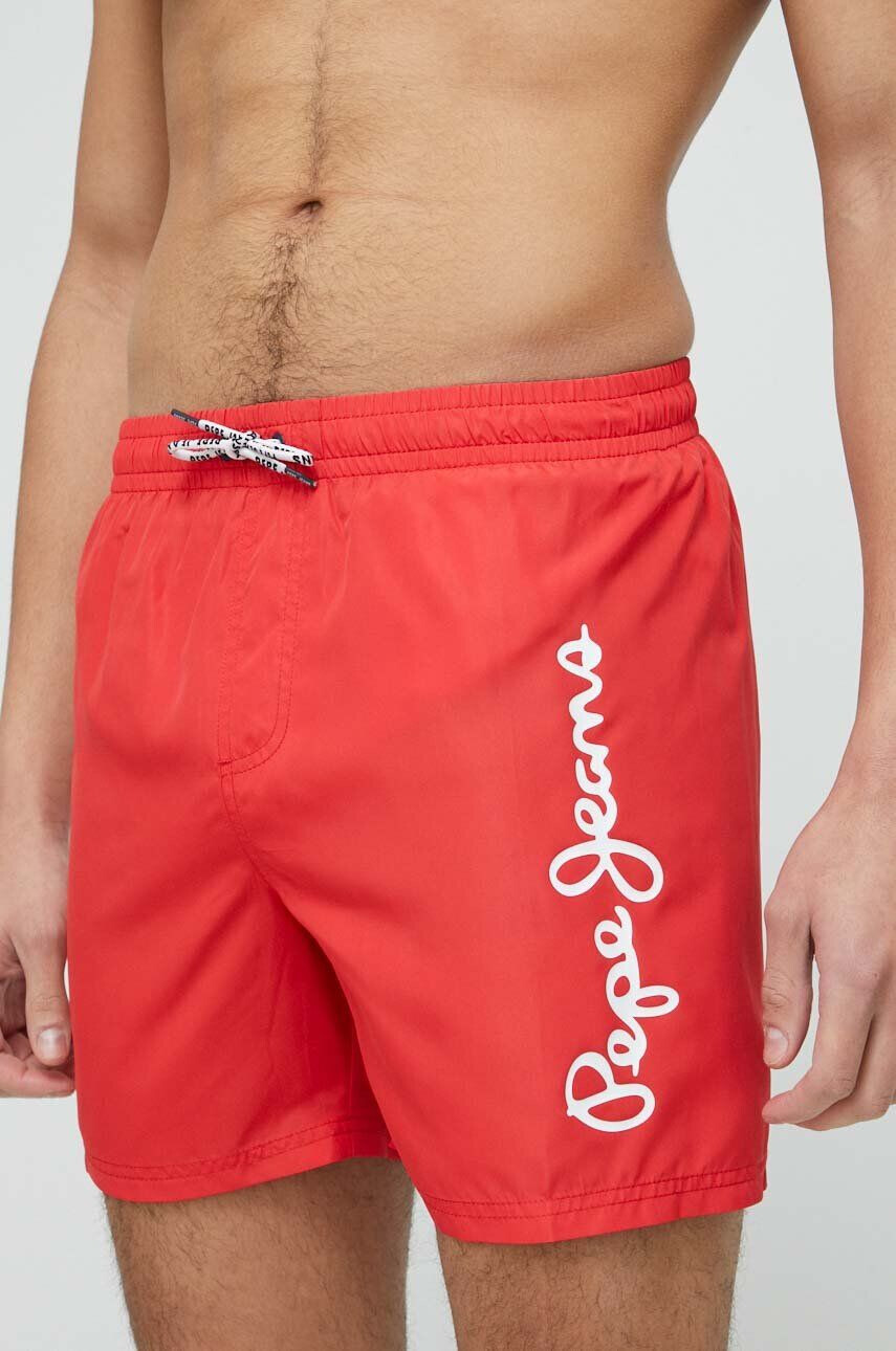 Pepe Jeans Plavkové šortky červená barva - Pepit.cz