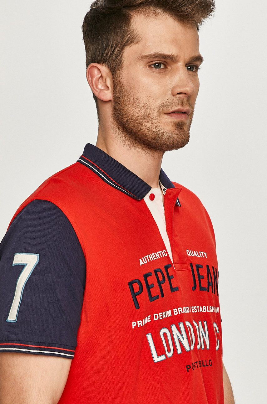 Pepe Jeans Polo tričko červená barva - Pepit.cz