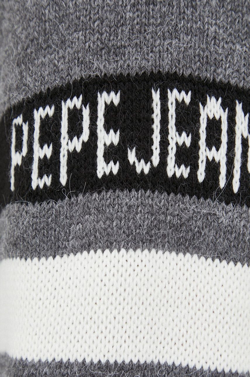 Pepe Jeans Svetr Maverick pánský šedá barva hřejivý - Pepit.cz