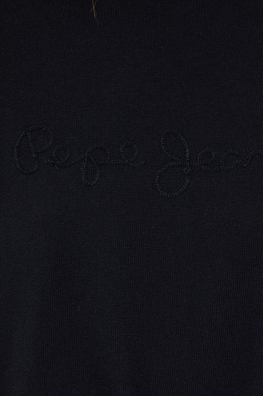 Pepe Jeans Svetr z vlněné směsi dámský černá barva lehký - Pepit.cz