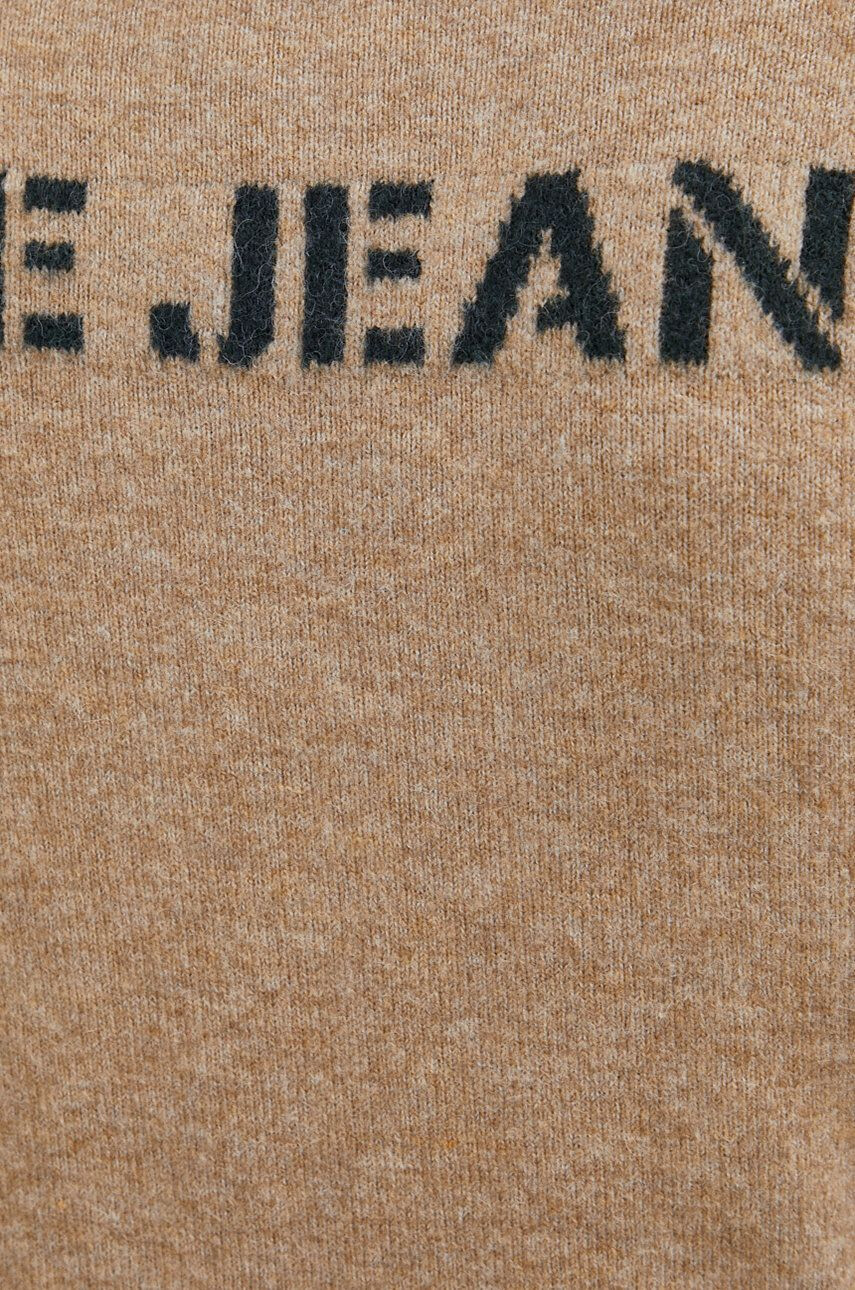 Pepe Jeans Svetr z vlněné směsi pánský béžová barva - Pepit.cz