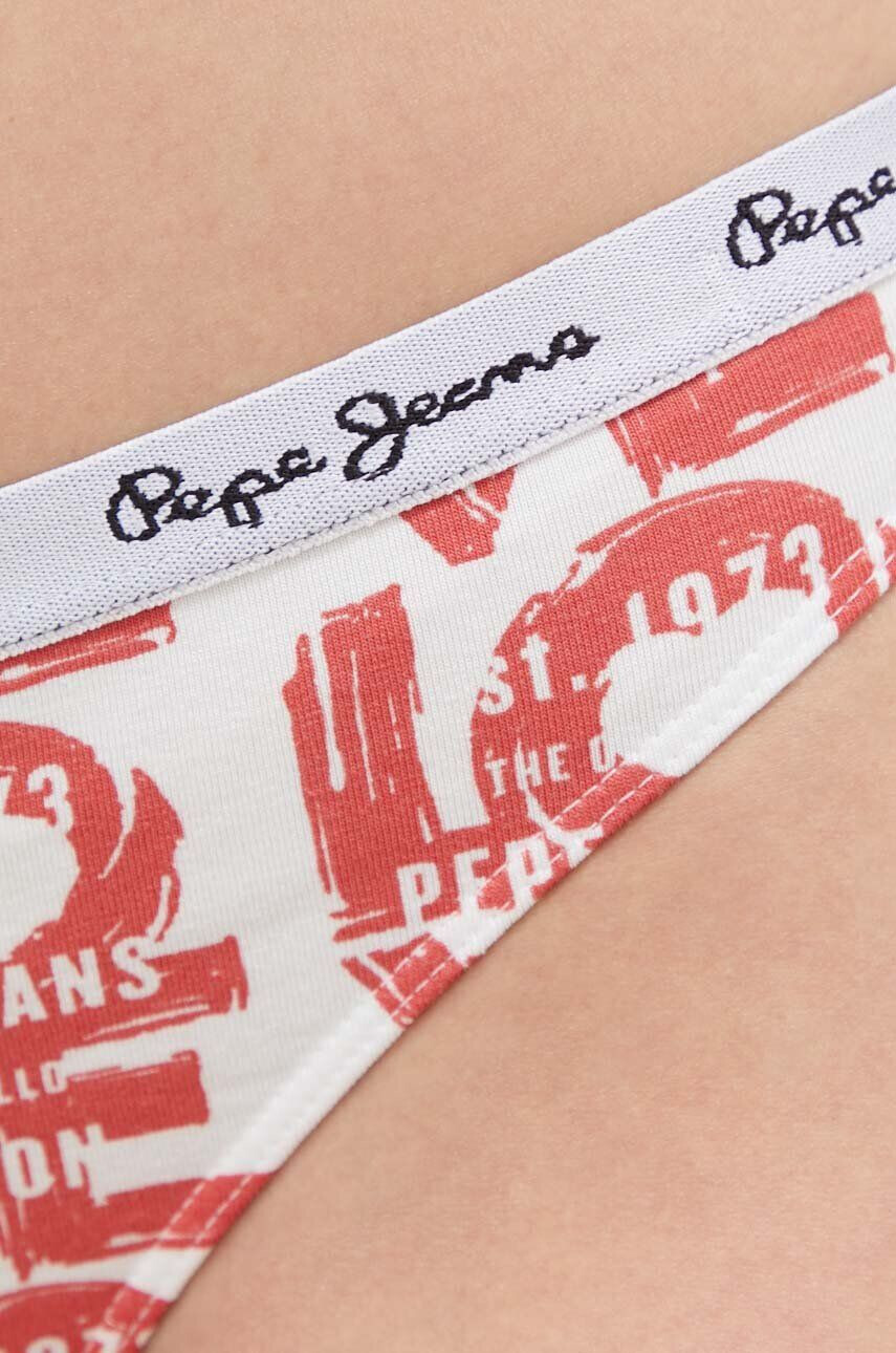 Pepe Jeans Tanga 3-pack červená barva - Pepit.cz