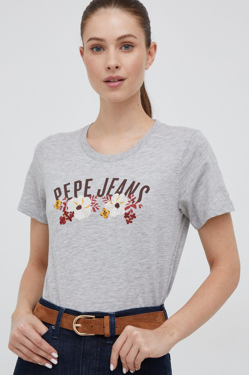 Pepe Jeans Tričko šedá barva - Pepit.cz