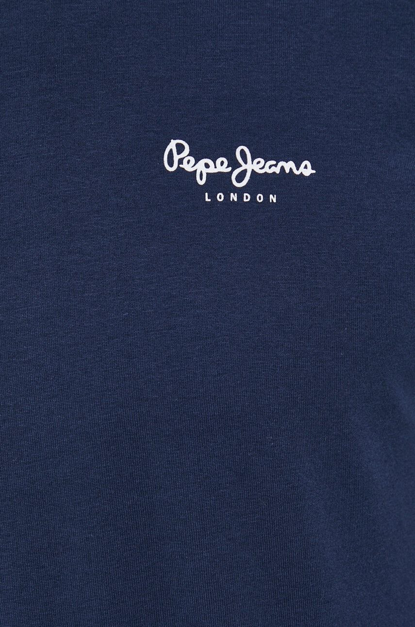 Pepe Jeans Tričko Original Basic 3 tmavomodrá barva hladké - Pepit.cz