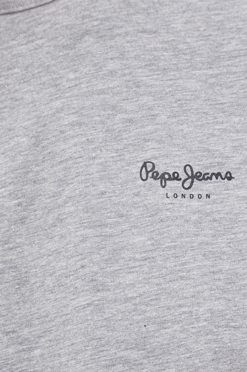 Pepe Jeans Tričko Original Basic 3 šedá barva melanžové - Pepit.cz