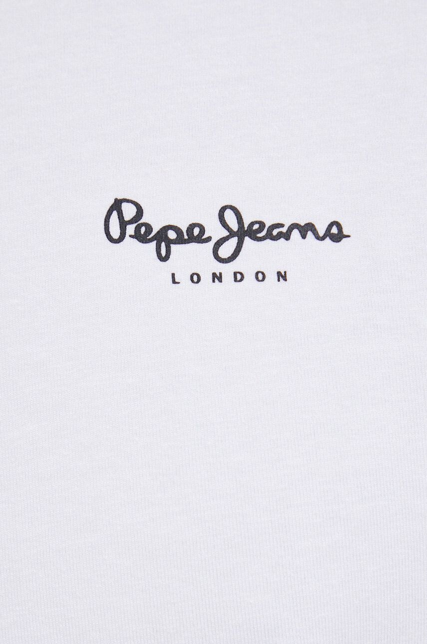 Pepe Jeans Tričko Original Basic bílá barva s potiskem - Pepit.cz