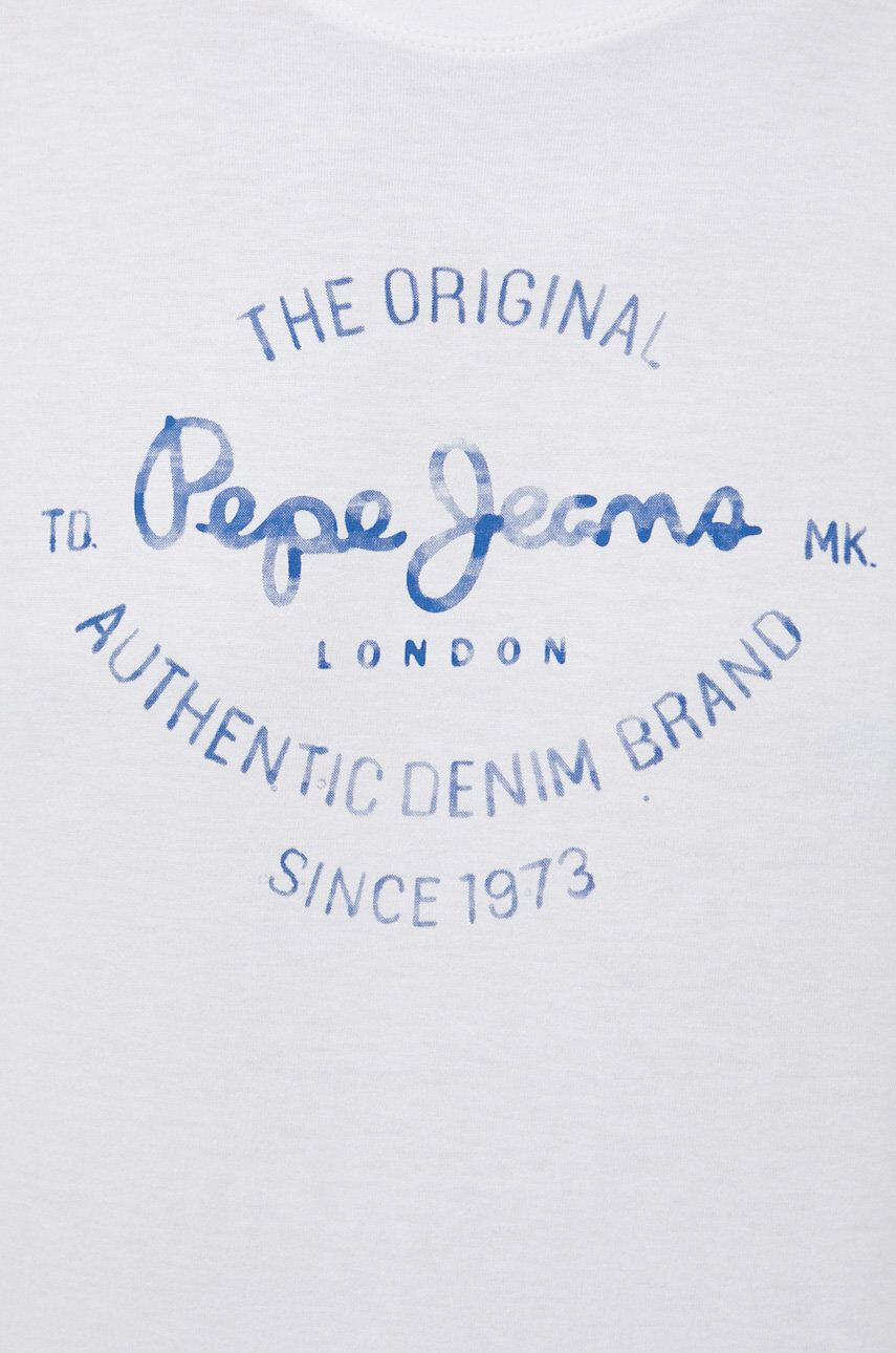 Pepe Jeans Tričko Rigley bílá barva - Pepit.cz