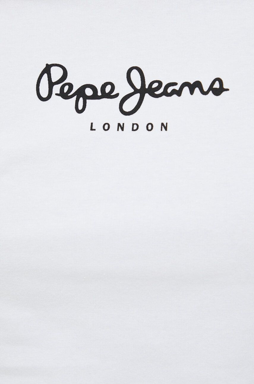 Pepe Jeans Tričko s dlouhým rukávem bílá barva - Pepit.cz