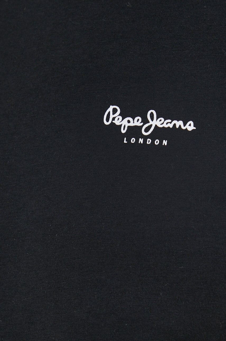 Pepe Jeans Tričko s dlouhým rukávem Original Basic 2 Long N černá barva - Pepit.cz