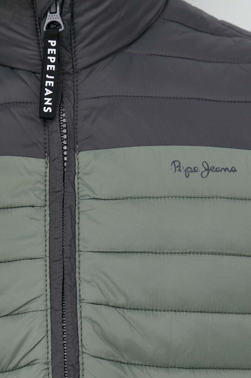 Pepe Jeans Vesta Connel Gillet zelená barva - Pepit.cz