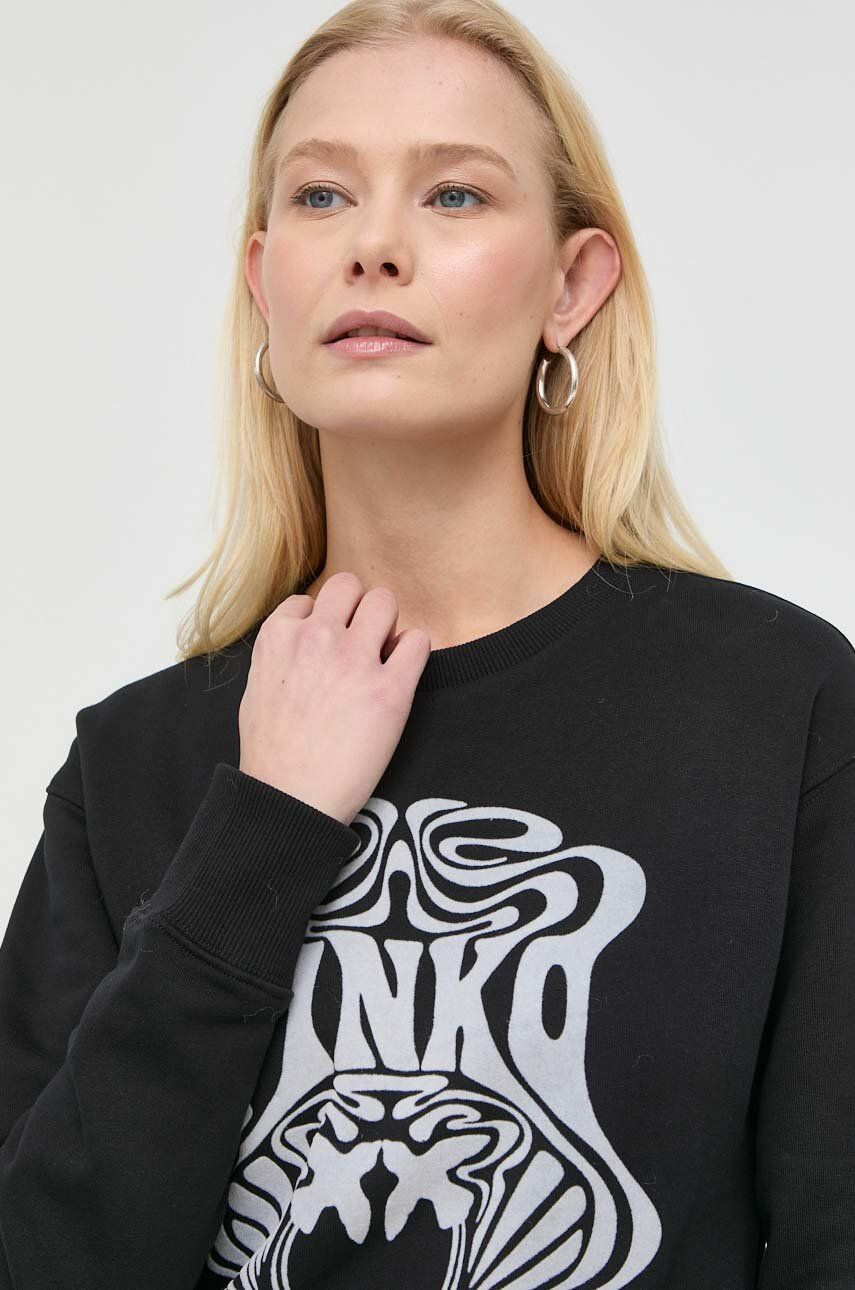 Pinko Bavlněné šaty černá barva mini oversize - Pepit.cz