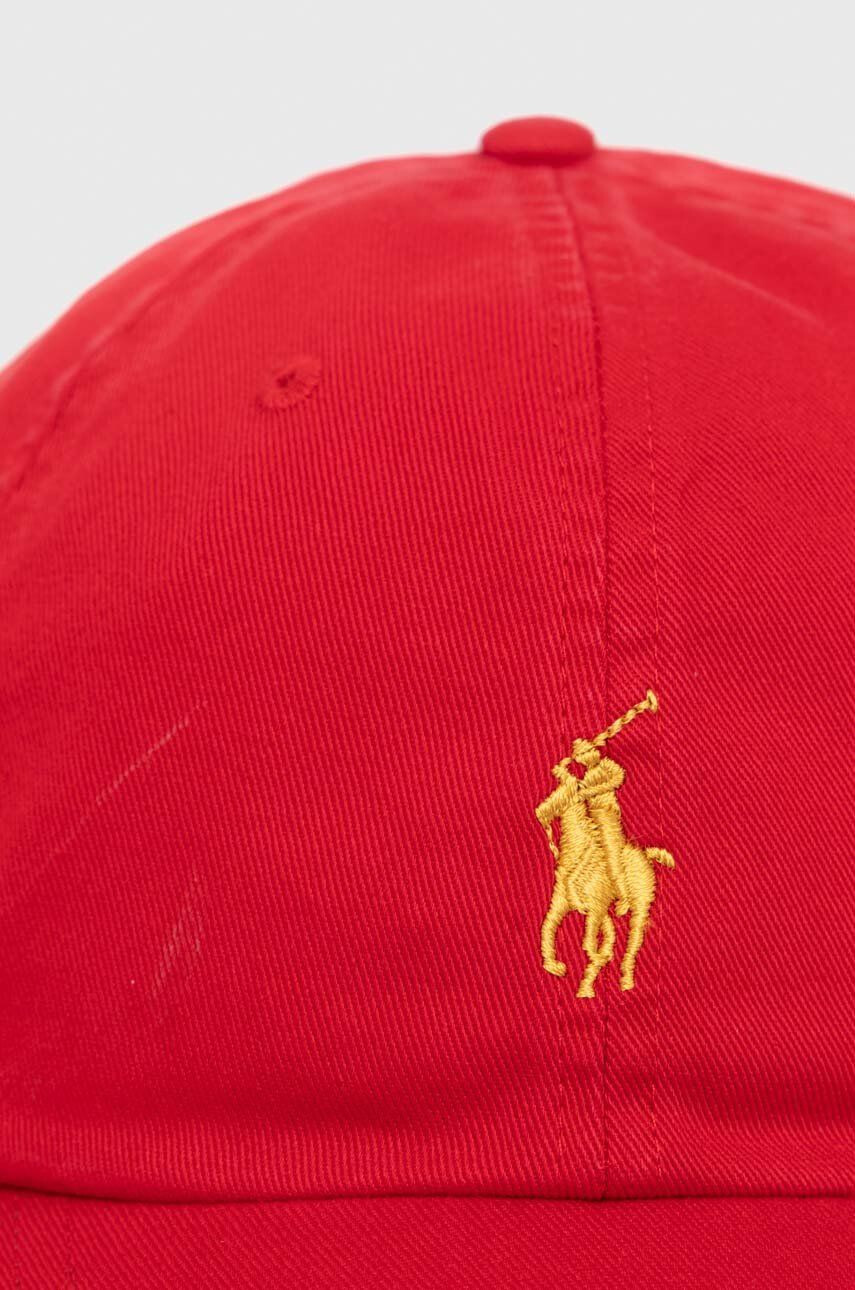 Polo Ralph Lauren Bavlněná baseballová čepice červená barva - Pepit.cz