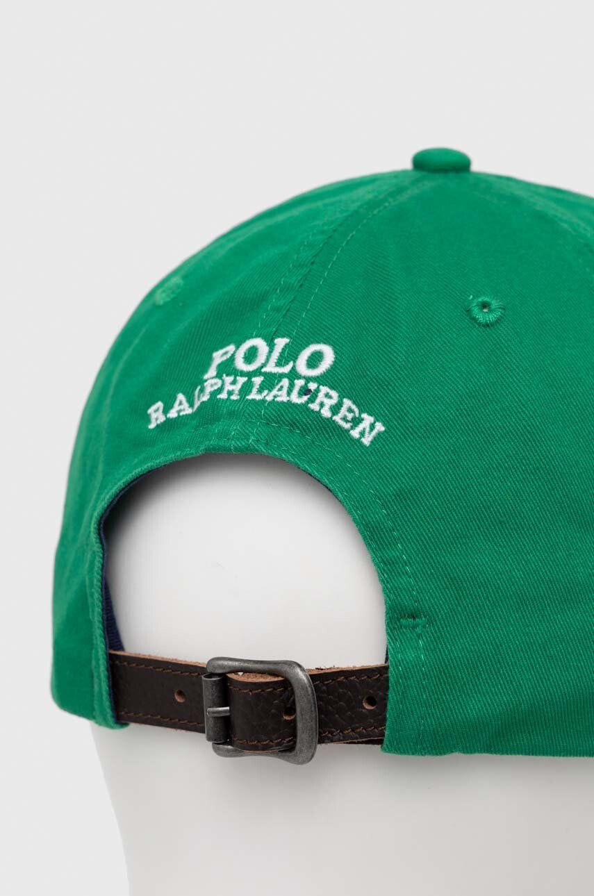 Polo Ralph Lauren Bavlněná baseballová čepice zelená barva s aplikací - Pepit.cz