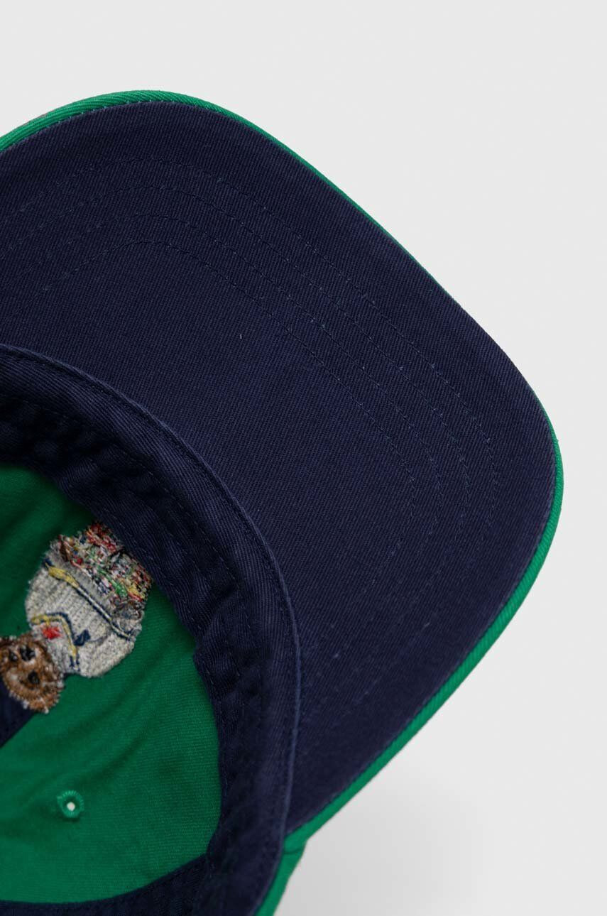 Polo Ralph Lauren Bavlněná baseballová čepice zelená barva s aplikací - Pepit.cz