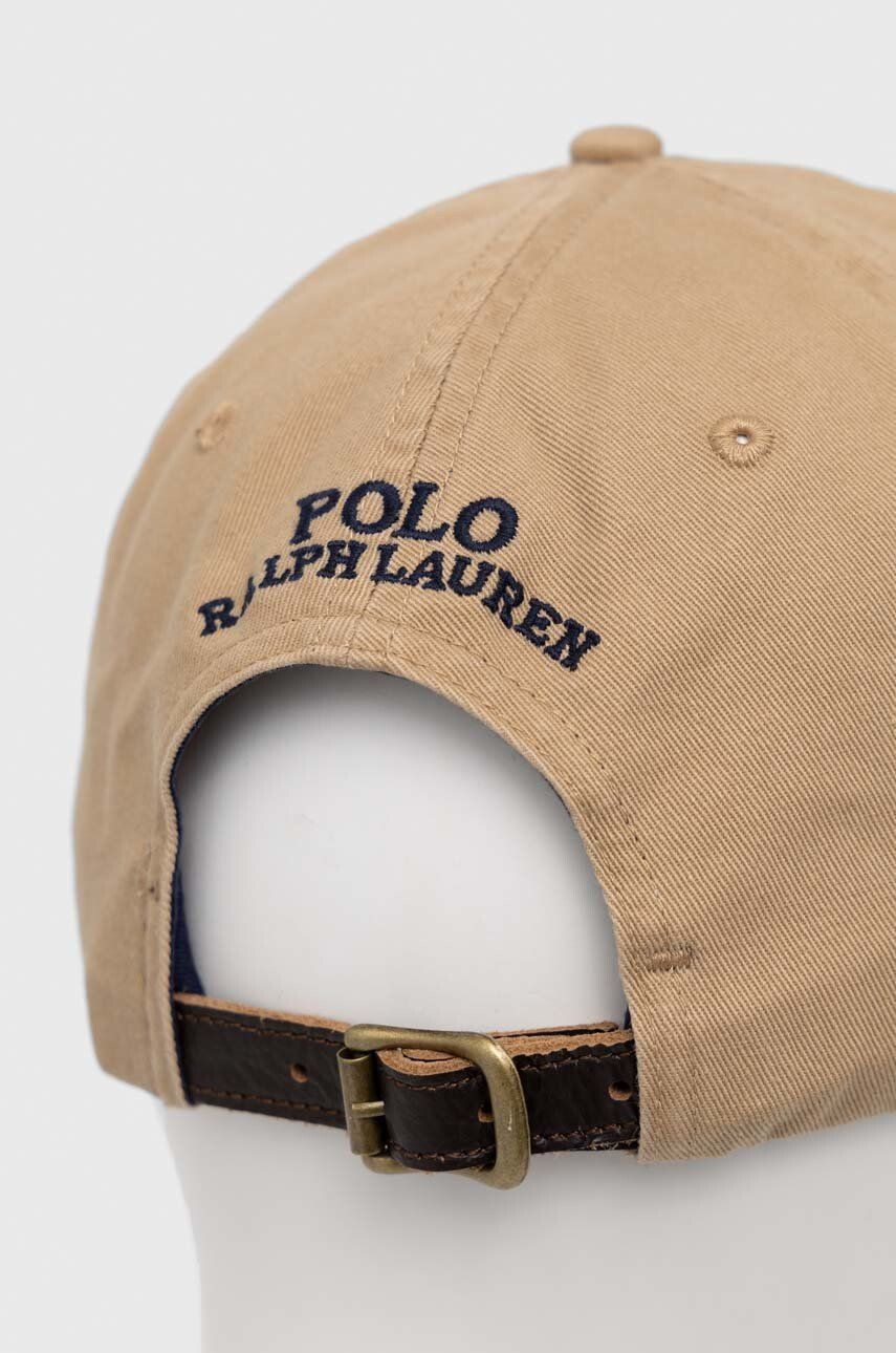 Polo Ralph Lauren Bavlněná baseballová čepice béžová barva s aplikací - Pepit.cz