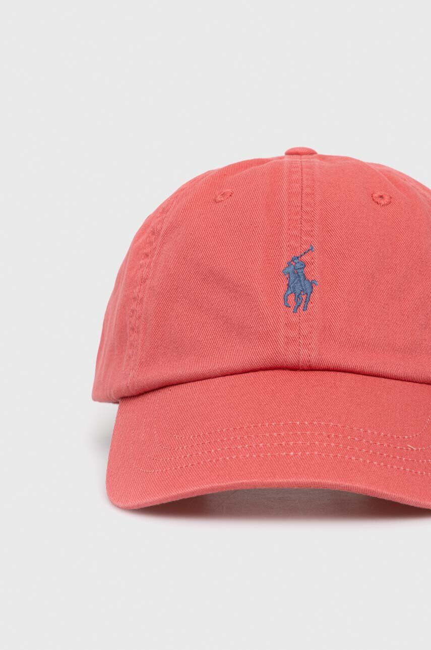 Polo Ralph Lauren Bavlněná baseballová čepice červená barva - Pepit.cz