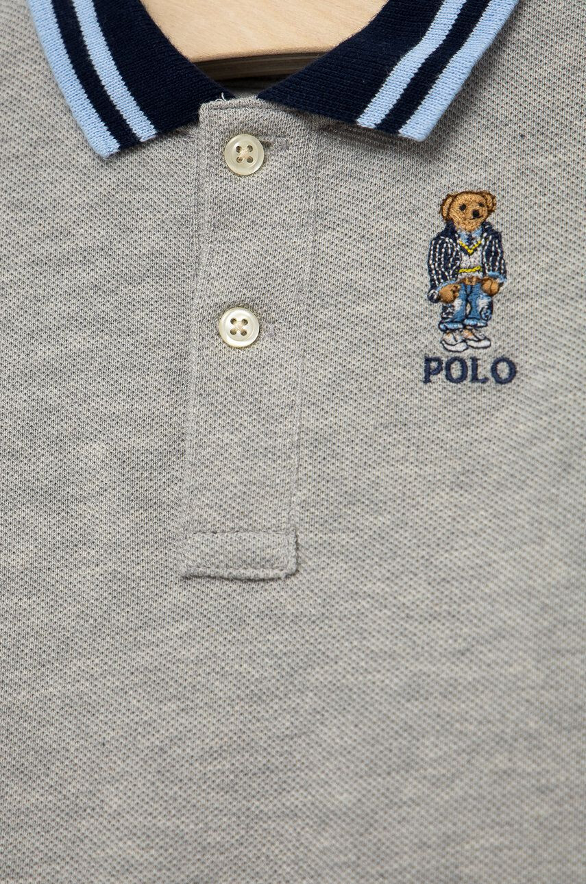 Polo Ralph Lauren Bavlněné kojenecké body šedá barva - Pepit.cz