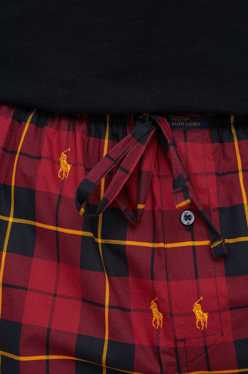 Polo Ralph Lauren Bavlněné pyžamo vínová barva vzorované - Pepit.cz