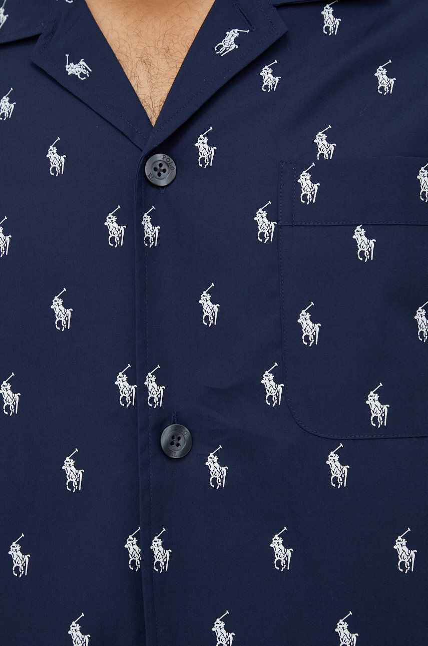 Polo Ralph Lauren Bavlněné pyžamo tmavomodrá barva s potiskem - Pepit.cz