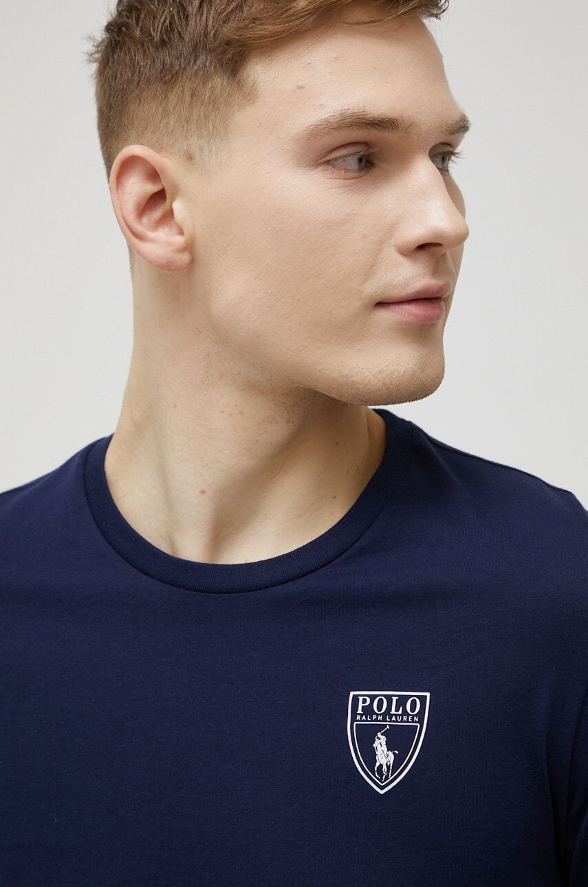 Polo Ralph Lauren Bavlněné pyžamo tmavomodrá barva s potiskem - Pepit.cz