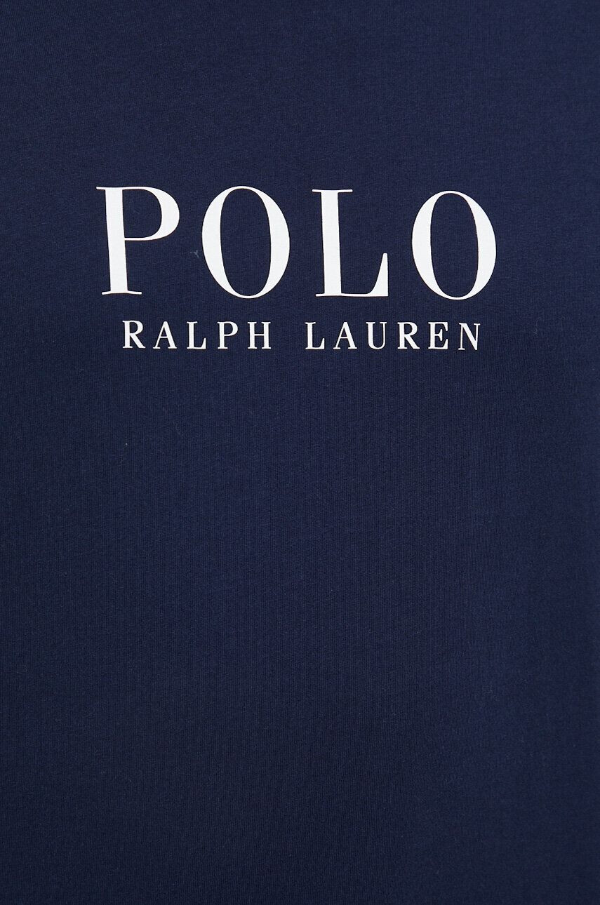 Polo Ralph Lauren Bavlněné pyžamové tričko tmavomodrá barva s potiskem - Pepit.cz