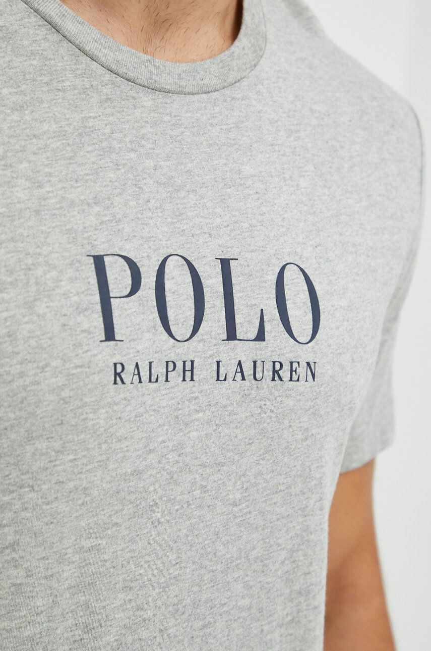 Polo Ralph Lauren Bavlněné pyžamové tričko vínová barva s potiskem - Pepit.cz