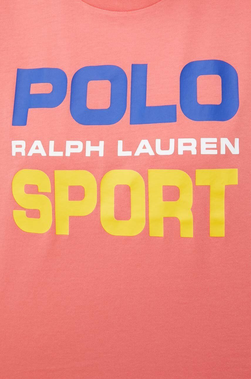 Polo Ralph Lauren Bavlněné tričko růžová barva - Pepit.cz