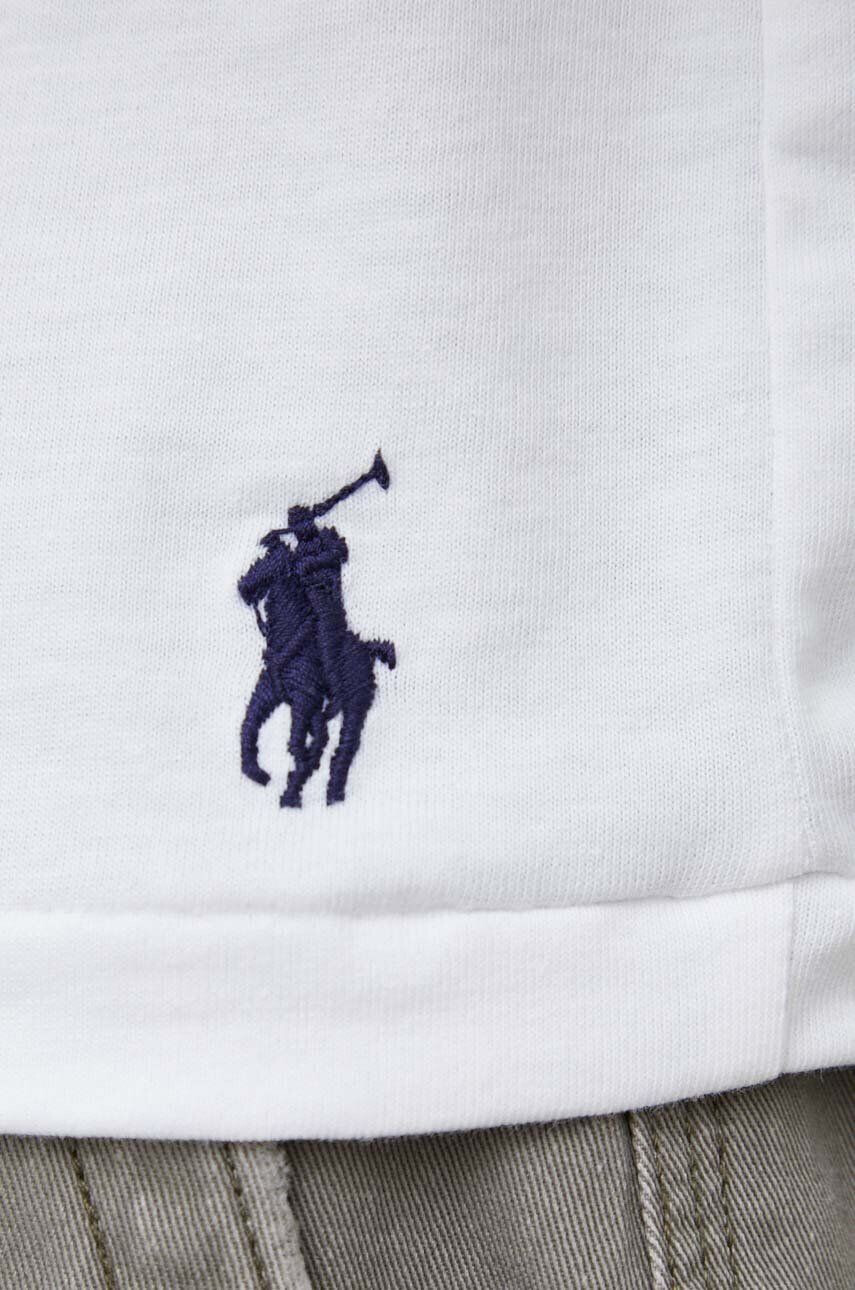 Polo Ralph Lauren Bavlněné tričko bílá barva s potiskem - Pepit.cz